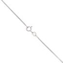 18ct White Gold 0.10ct Brilliant Cut Diamond And Sapphire Pendant And Chain 18"