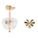 9ct Yellow Gold Diamond Cut Heart Stud Earrings