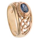 9ct Yellow and Rose Gold Sapphire Clogau Celtic Knot Ring