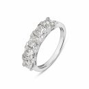 9ct White Gold 2.50ct Princess Cut Lab Grown Diamond Five Stone Bridal Ring Lab Grown