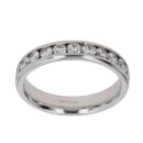 18ct White Gold 1.00ct Brilliant Cut Diamond Half Eternity Ring