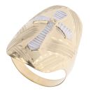 14ct Yellow And White Gold Fancy Cross Ring