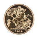 1912 George V Large Head UK Half Sovereign Coin