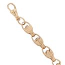 9ct Yellow Gold Patterned Tulip Bracelet 9"