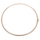 18ct Rose Gold 1.50ct Diamond Three Row Hinged Bangle