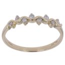 9ct Yellow Gold 0.25ct Brilliant Cut Diamond Fancy Ring