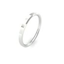Platinum Soft Chamfered Edge Wedding Band 2mm