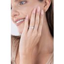 9ct White Gold 0.85ct Emerald Cut Lab Grown Diamond Halo And Baguette Ring