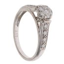 9ct White Gold 0.19ct Brilliant Cut Diamond Cluster Ring