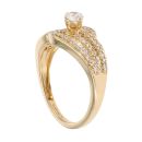 18ct Yellow Gold 1.00ct Baguette and Brilliant Cut Diamond Fancy Ring