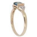 9ct Yellow Gold 0.03ct Diamond And Created Topaz
