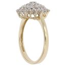 9ct Yellow Gold Cubic Zirconia Cluster Ring