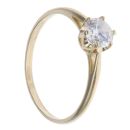 14ct Yellow Gold Cubic Zirconia Solitaire Ring
