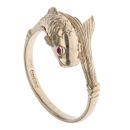 9ct Yellow Gold Ruby Fish Ring