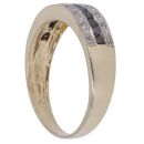 9ct Yellow Gold 0.33ct Brilliant Cut Black and Colourless Diamond Fancy Ring