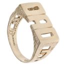 9ct Yellow Gold Curb Patterned Dad Ring