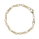 9ct Yellow Gold Fancy Bracelet 8"
