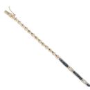 9ct Yellow Gold 0.03ct Diamond and Sapphire Bracelet 6.5"