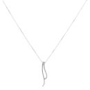 9ct White Gold 0.15ct Diamond Pendant and Chain 18"