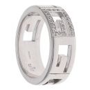 Gucci 18ct White Gold 0.15ct Brilliant Cut Diamond G Logo Ring