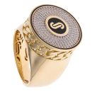 14ct Yellow Gold Monaco NO11/W Signet Ring