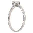 18ct White Gold 0.20ct Emerald Cut Diamond Solitaire Ring