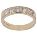 18ct Yellow Gold 0.55ct Old Cut Diamond Five Stone Ring