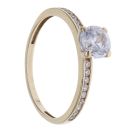 9ct Yellow Gold Cubic Zirconia Single Stone Ring