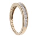 9ct Yellow Gold 0.25ct Brilliant Cut Diamond Half Eternity Ring