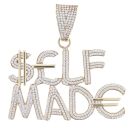 9ct Yellow Gold Cubic Zirconia Self Made Pendant