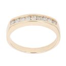 9ct Yellow Gold 0.33ct Brilliant Cut Diamond Half Eternity Ring