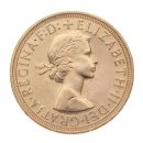 1957 Elizabeth II First Portrait Full Sovereign Coin