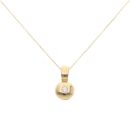 18ct Yellow Gold 0.15ct Brilliant Cut Diamond Solitaire Pendant and Chain 18"