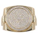 9ct Yellow Gold Cubic Zirconia Signet Ring