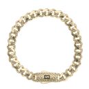 14ct Yellow Gold Monaco Classic Alternate Flex Lock Curb Bracelet 8.5"