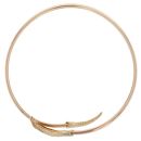 9ct Yellow Gold Garnet Snake Torque Bangle