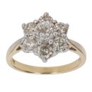 18ct Yellow Gold 1.50ct Brilliant Cut Diamond Cluster Ring