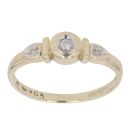 9ct Yellow Gold 0.05ct Diamond Solitaire Ring