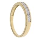 18ct Yellow Gold 0.25ct Brilliant Cut Diamond Half Eternity Ring