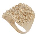 9ct Yellow Gold Five Row Keeper Ring