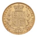 1879 Victoria Young Head Shield UK Full Sovereign Coin