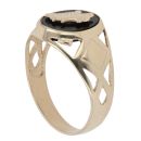 9t Yellow Gold Onyx Football Boot Signet Ring