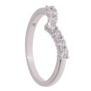 9ct White Gold 0.48ct Diamond Wishbone Ring by Anya Belle
