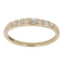 18ct Yellow Gold 0.25ct Brilliant And Baguette Cut Diamond Fancy Ring