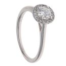 Platinum 0.65ct Brilliant Cut Diamond Cluster Ring