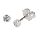 9ct White Gold 0.10ct Diamond Solitaire Stud Earrings
