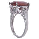 18ct White Gold Pink Sapphire Heart Ring