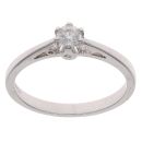 9ct White Gold 0.20ct Brilliant Cut Diamond Solitaire Ring