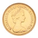 1982 Elizabeth II Decimal Portrait UK Half Sovereign Coin