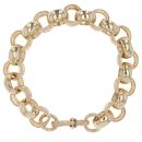 9ct Yellow Gold Patterned Belcher Bracelet 10"